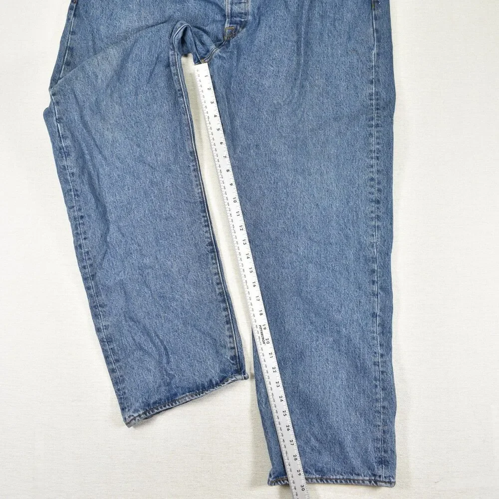 Levi's 501 Original Fit Button Fly Denim Jeans Blue Men's Size 44x30